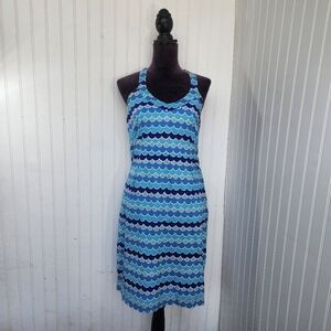 Boden Women's Halter Tie Neck Sun Dress Knee Length Retro A-Line Cotton Lined 10